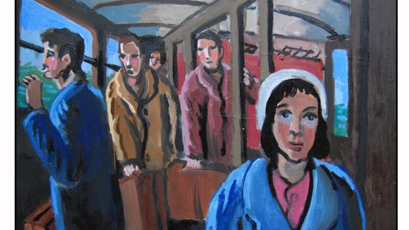 Detail from “Approaching Euston” by Bernard Canavan