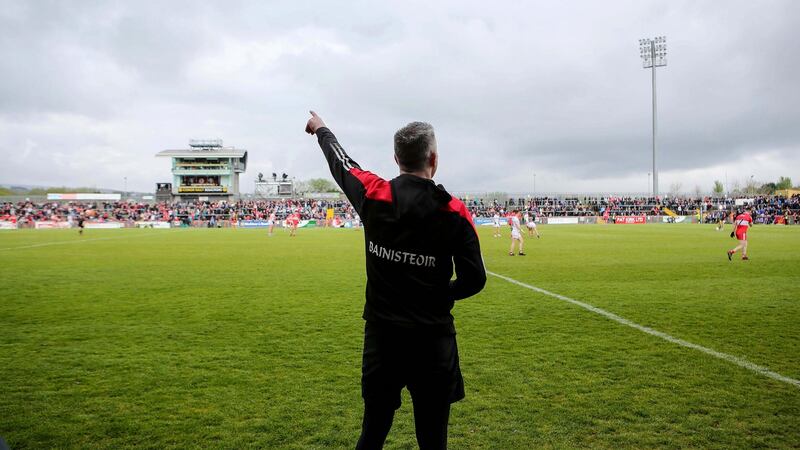 Derry manager Rory Gallagher. Photograph: Lorcan Doherty/Inpho