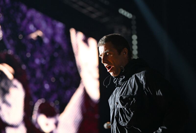 Liam Gallagher on stage at the 3Arena. Photograph: Bryan Meade 