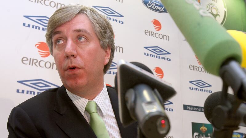 FAI chief executive John Delaney confirms that the FAI will lodge a complaint with Fifa after the World Cup playoff second leg against France. Photograph:  James Crombie/Inpho