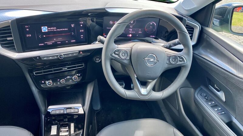 Inside,   a bank of two screens greets the driver and when the car is off, it’s like being in an amusement arcade during a power cut