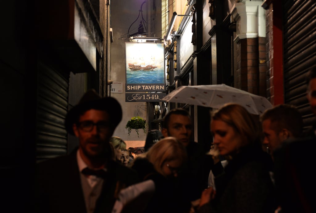 The classic Ship Tavern in Holborn, London. I know I went there ostensibly on a work assignment. I just can’t remember much else. Photograph: Karwai Tang/Getty Images