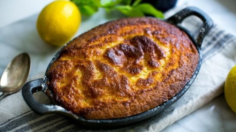 Lemon curd pudding