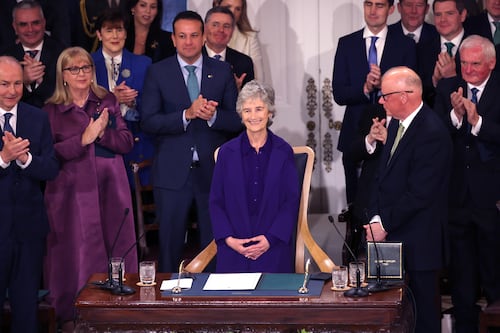 President Catherine Connolly says she will be a ‘catalyst for change’ over next seven years