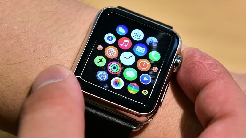 Apple Watch: wrist-worn fashion statement. Photograph:  JUNG YEON-JE/AFP/Getty Images