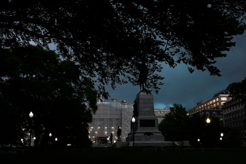 A tornado watch was issued for the greater DC area on Monday. Photograph: Jacquelyn Martin/AP