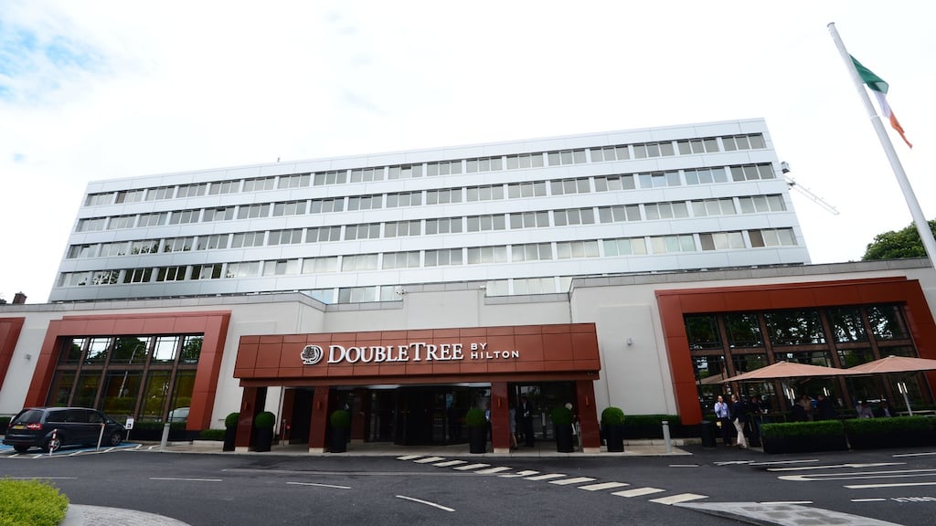Double Tree hotel (formerly the Burlington): Blackstone is believed to have entered talks with either DekaBank or DZ Bank, having put the hotel on the market for €180 million. Photograph: Dara Mac Dónaill