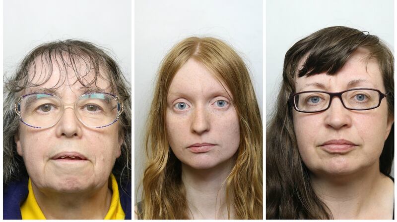 Denise Cranston (70) (left), Abigail Burling (25) and Dawn Cranston (45). Photograph: West Yorkshire Police/PA Wire