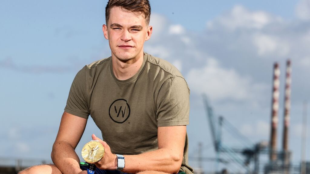 Irish Olympic gold medalist Fintan McCarthy wearing a Whoop tracker. Photograph: INPHO/Dan Sheridan