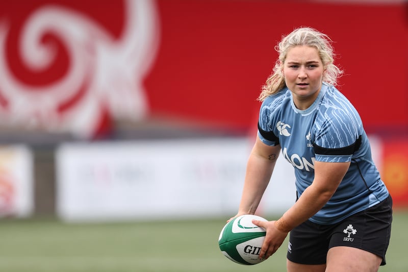 Ireland's Sadhbh McGrath during a warm-up in Cork. Photograph: INPHO/ Ben Brady