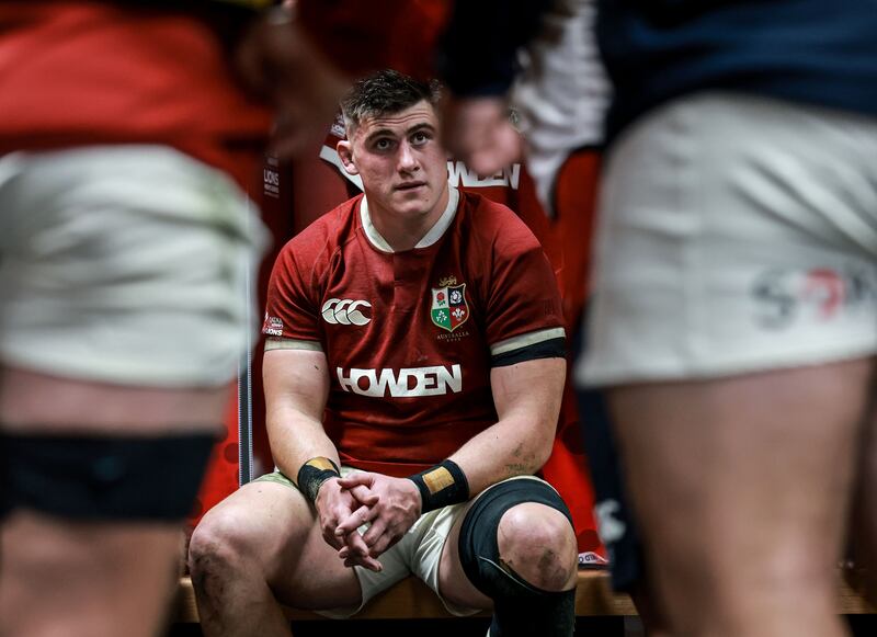 An attentive Dan Sheehan in the dressingroom. Photograph: Inpho