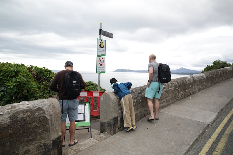 Access to the Vico Baths at Hawk Cliff on Dalkey's Vico Road has been closed since last March. Photograph: Enda O'Dowd