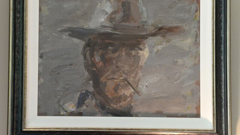 A painting by Basil Blackshaw at Cian O’Connor’s home. Photograph: Cyril Byrne