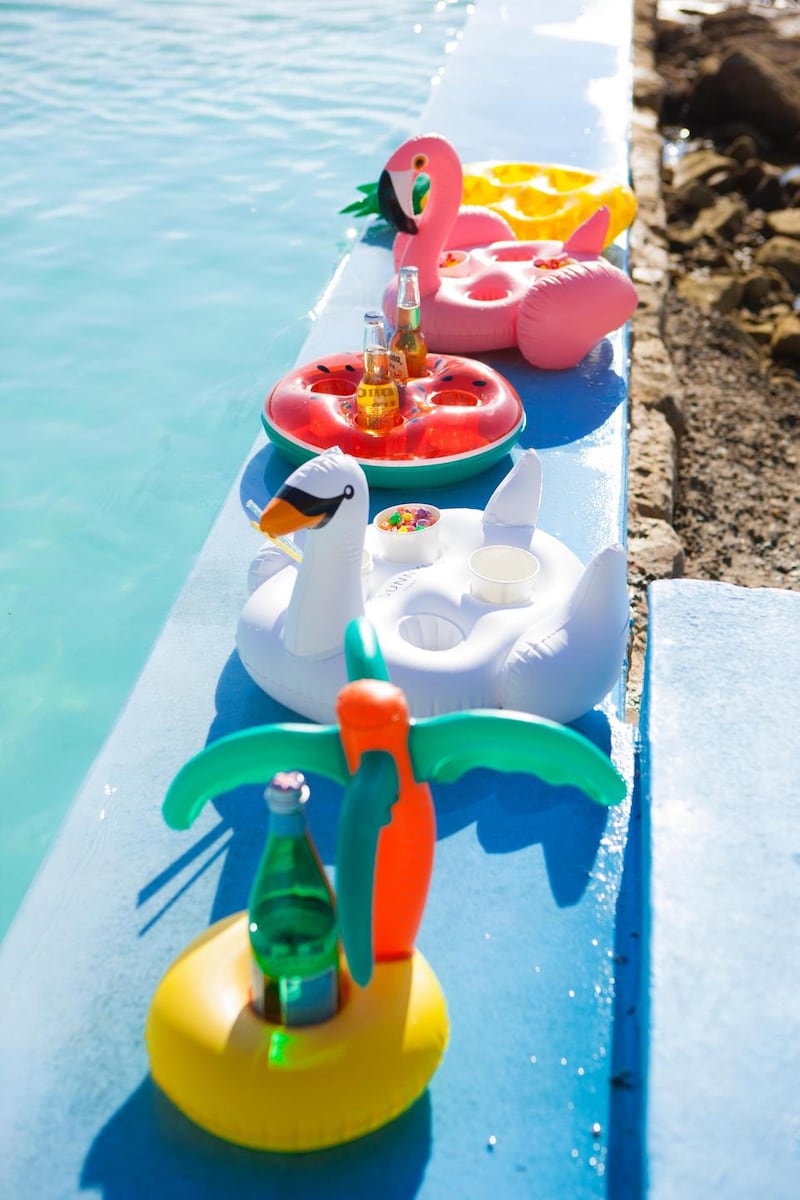 Floating Sunnylife drinkholders from  Amara Floating Sunnylife drinkholders from  Amara