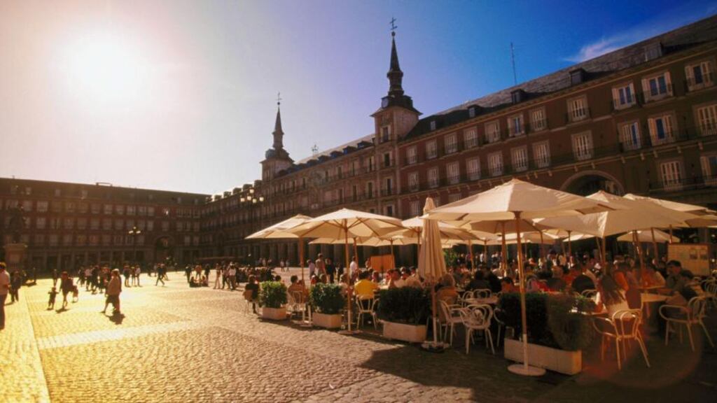 Madrid’s Plaza Mayor, a favourite with location with tourists, but visitor numbers to the city were down 22 per cent in August compared to the same month last year.
