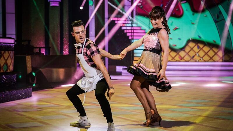 Teresa Mannion during her jive. Photograph: RTE