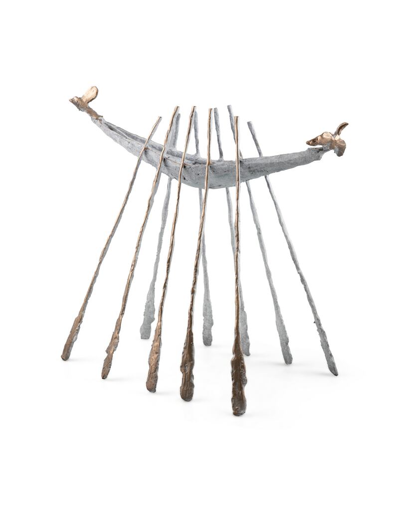 John Behan RHA –  Liffey Oar Boat,  (€5,000-€8,000) at  Adam’s