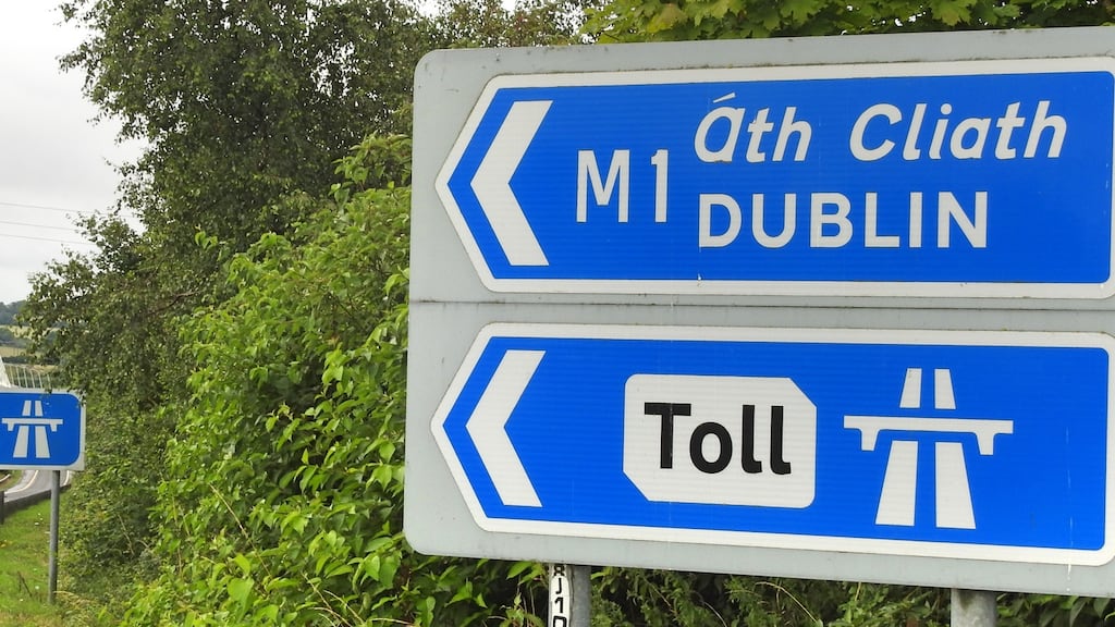 The M1 toll will rise from €1.90 to €2. Photograph: iStock