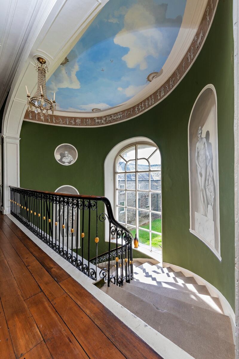Hall ceiling painted by Michael Dillon.