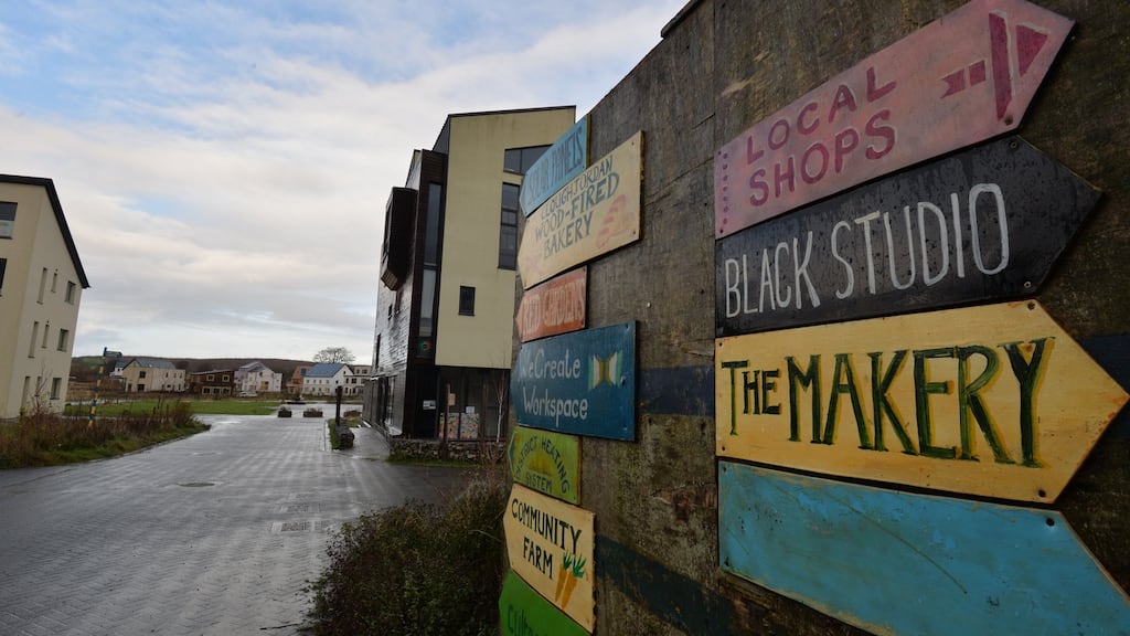 Cloughjordan Ecovillage, Co Tipperary: to celebrate the day that’s in it the ecovillage is hosting a sustainable community fair. Photograph: Alan Betson