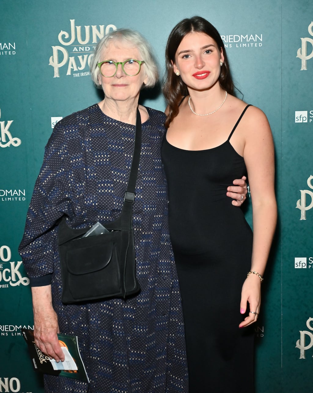 Shivaun O'Casey and granddaughter Agnes O'Casey attend the press night afterparty for Juno and the Paycock at Browns Covent Garden, London, in October 2024. Photograph: Jed Cullen/Dave Benett/Getty Images