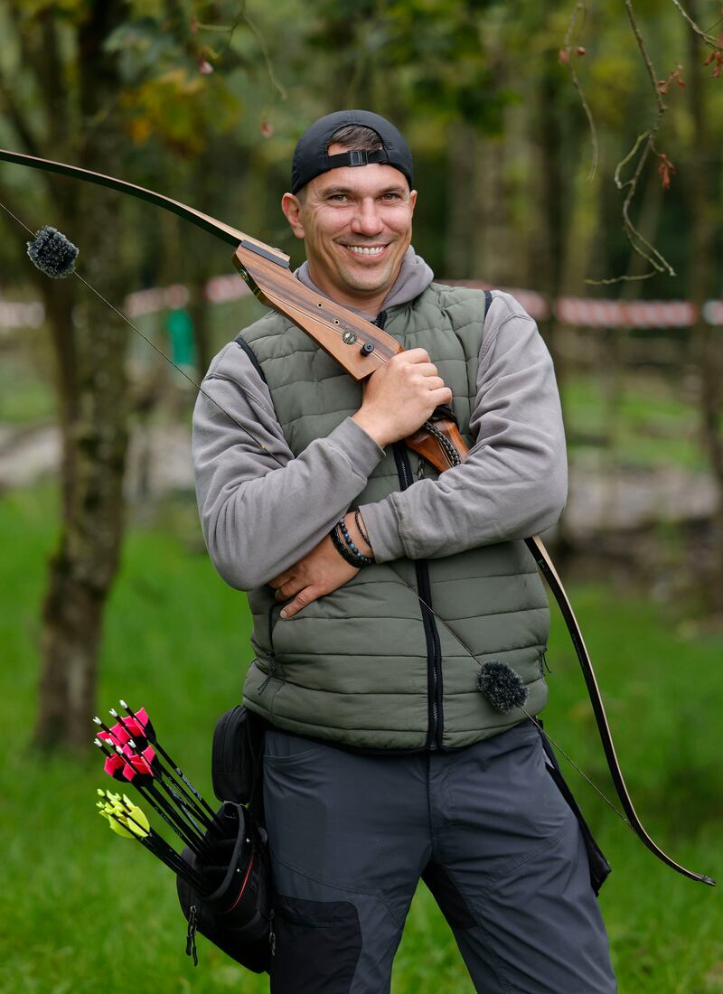Marek Balaz from Wexford Archers at the All Ireland Archery Festival 2023. Photograph: Alan Betson
