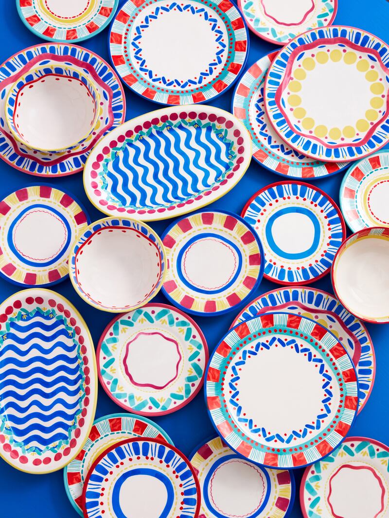 Painted Patterned Bowls, Plates and Serving Platters from Penneys (from €5)