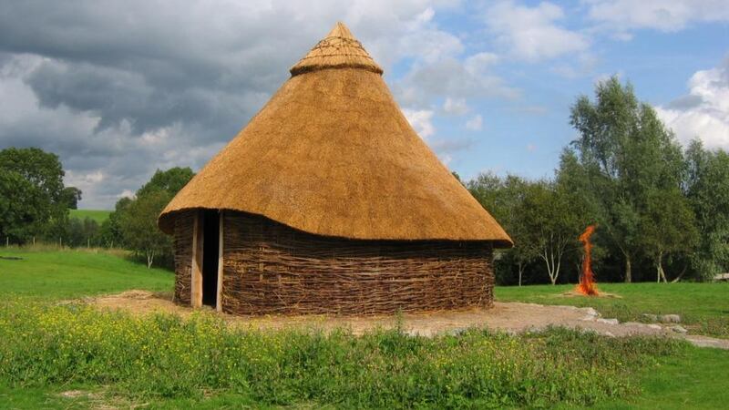 Kyran O’Grady’s thatching: the Iron Age circular willow and reed thatch building  at Navan Fort in Armagh
