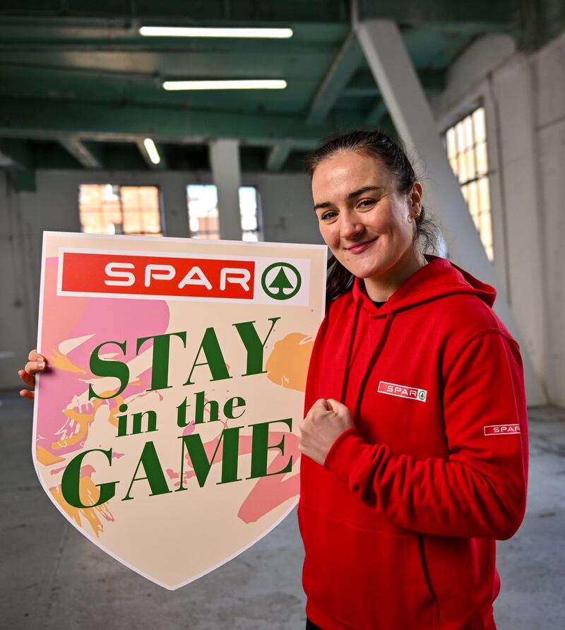 Kellie Harrington pictured at the launch of the Spar Stay in the Game campaign. Photograph: David Fitzgerald/Sportsfile