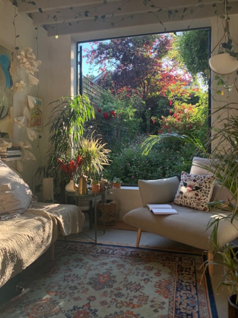 Mona Fox transformed an unloved 'dumping ground' in her home into a garden-facing room complete with a book nook