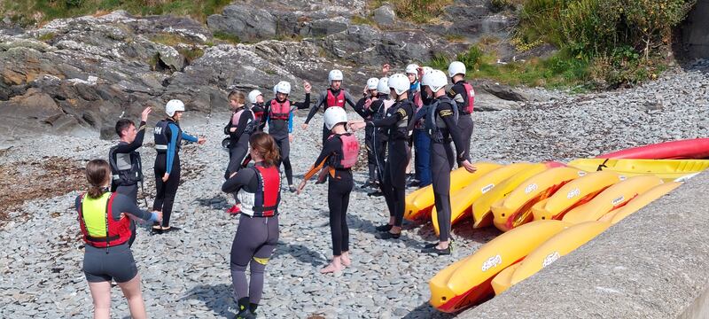 Preparing for sea bouldering