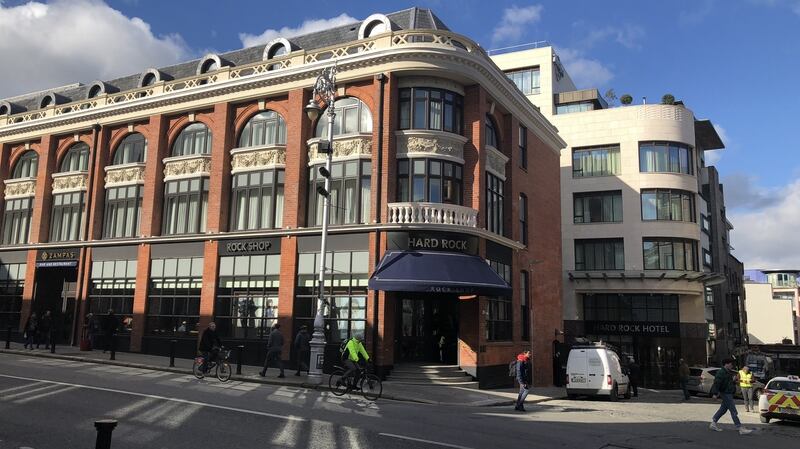 The Hard Rock Hotel in Temple Bar, which opened its doors two days before the first virus case in Ireland was confirmed