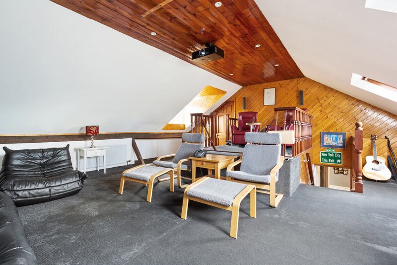 Attic cinema room.