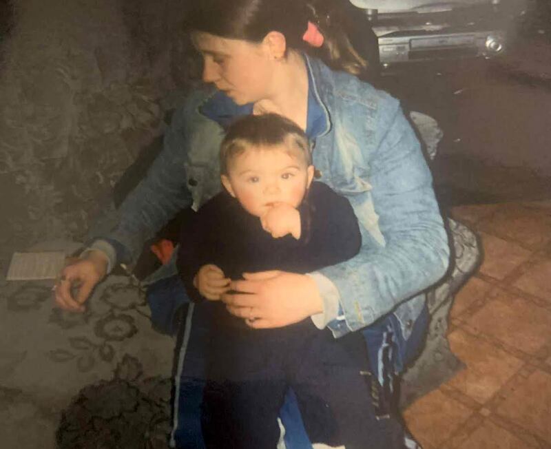 Natasha Smith with one of her sons