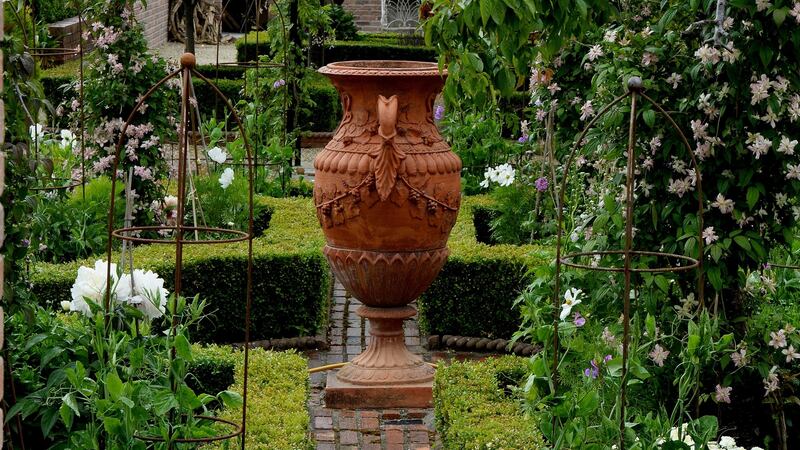 In the garden at Bishops Vale. Photograph: Cyril Byrne