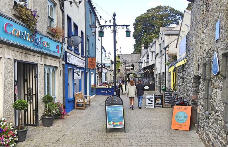Carlingford town centre at Tholsel Street, the Liberties of Carlingford.