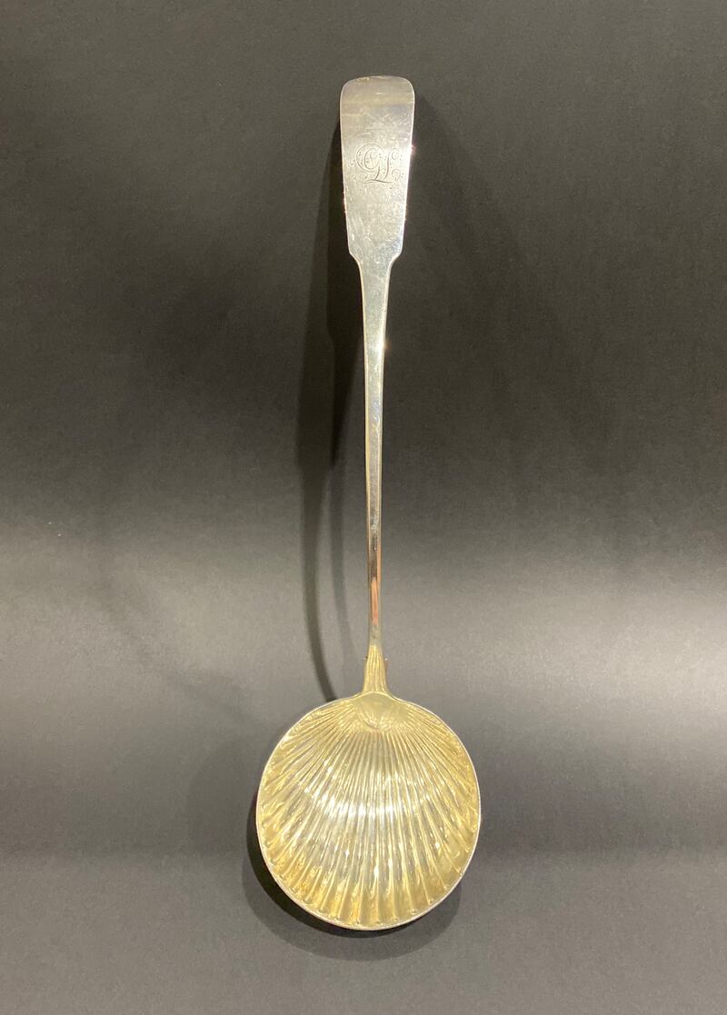 An Irish silver shell bowl soup ladle in Hegarty’s auction with an estimate of €350-€450 