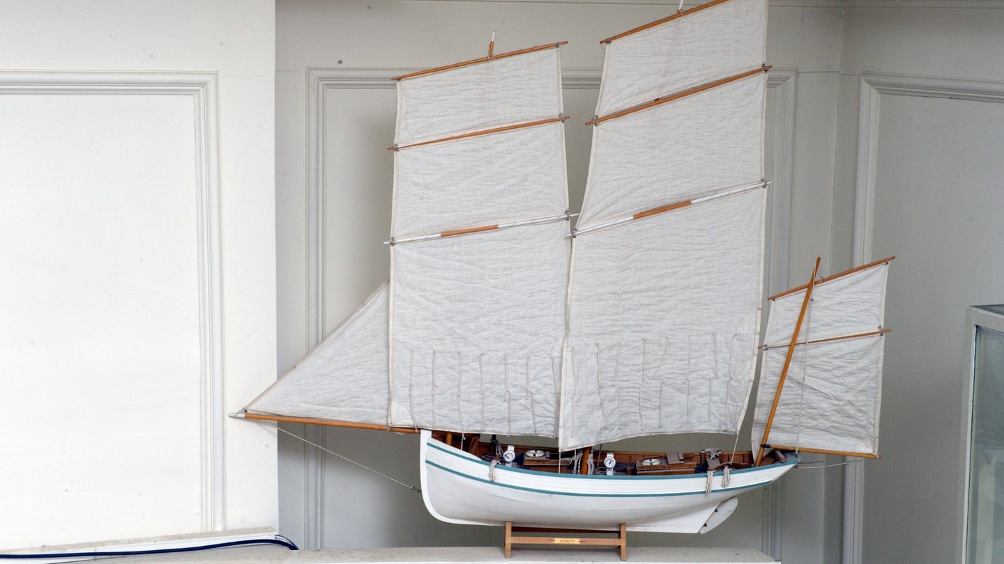 A favourite model boat belonging to architect  Ross Cahill O’ Brien. Photograph: Cyril Byrne