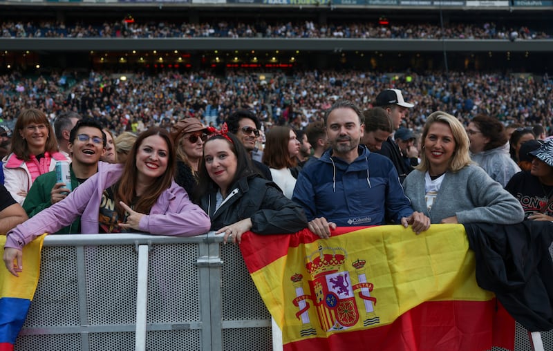 Bon Jovi Forever: Susana Prieto, Miriam Crespo, Antonio Gomez and Cristina Garcia, who travelled to Corke Park from Spain. Photograph: Enda O’Dowd