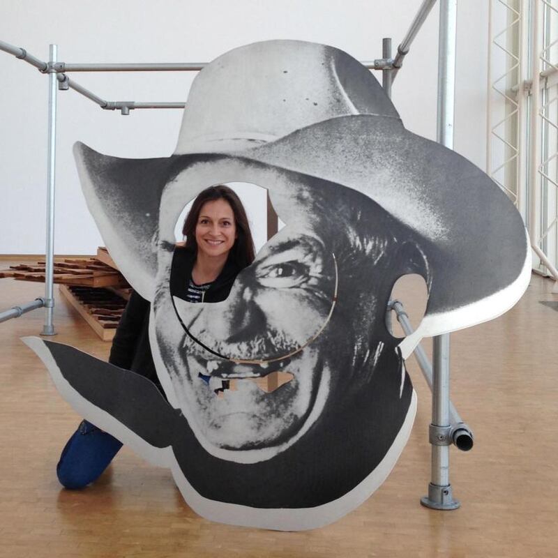 Inside art: Sarah Thornton, at the Hirshorn Gallery in Washington, DC. Photograph: Linda Davidson/Washington Post via Getty