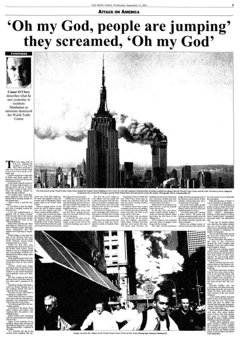 Eyewitness report from Conor O’Clery on September 12th