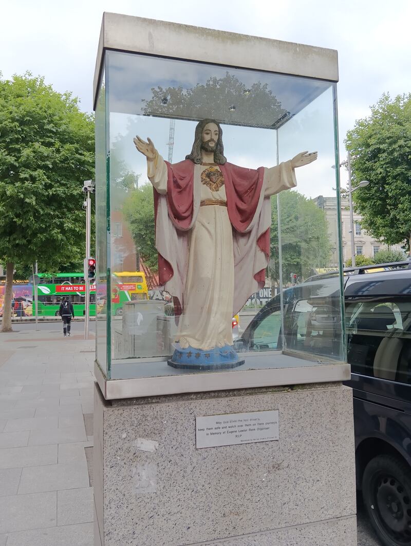 Taxi drivers' shrine, now on Cathal Brugha Street