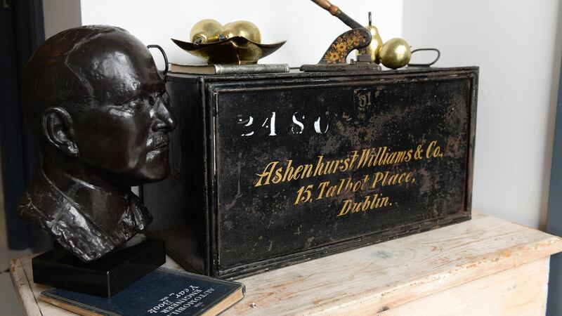 Ruthie Ashenhurst’s  father’s military locker. Photograph: Dara Mac Dónaill