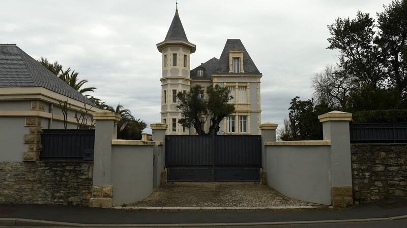 Kirill Shamalov’s French property, the Alta Mira, should be renamed Villa Ukraine said the Russian activists who briefly occupied it earlier this week. Photograph: Gaizka Iroz/AFP