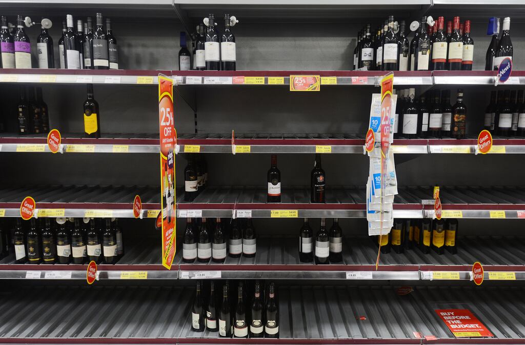 A number of bottles left. Sure who's counting? Photograph: Alan Betson