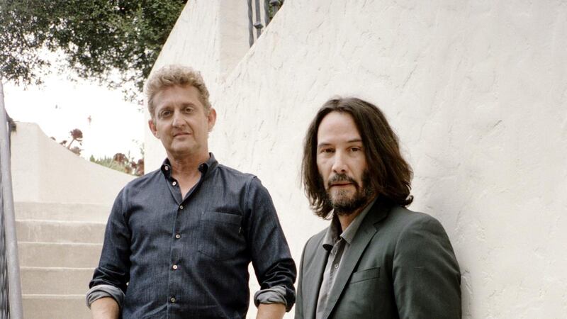 Alex Winter and Keanu Reeves.  Photograph: Magdalena Wosinska/The New York Times