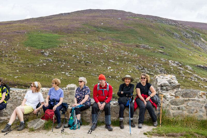 People on the Saint Kevin's Way Pilgrim Path. Photograph: Tom Honan 