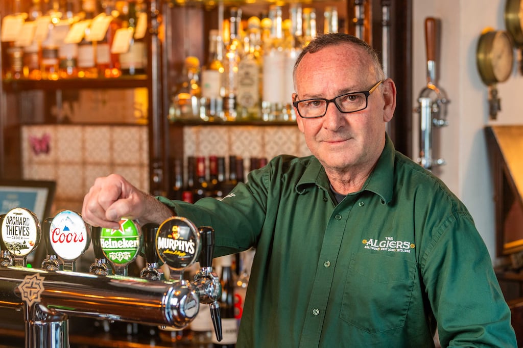 Bill Hillyard at his pub The Algiers in Baltimore in west Cork. Photograph: Andy Gibson.