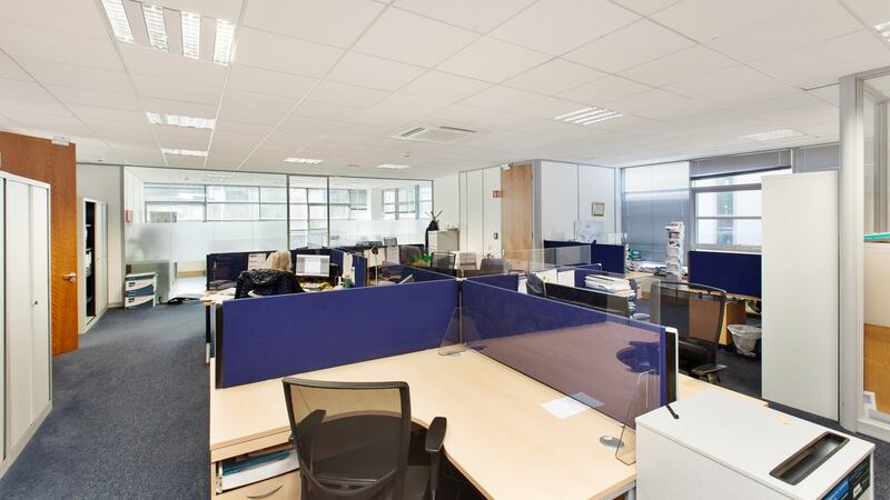 The office is laid out to provide for a mix of open plan and cellular offices, kitchenette, and toilet facilities