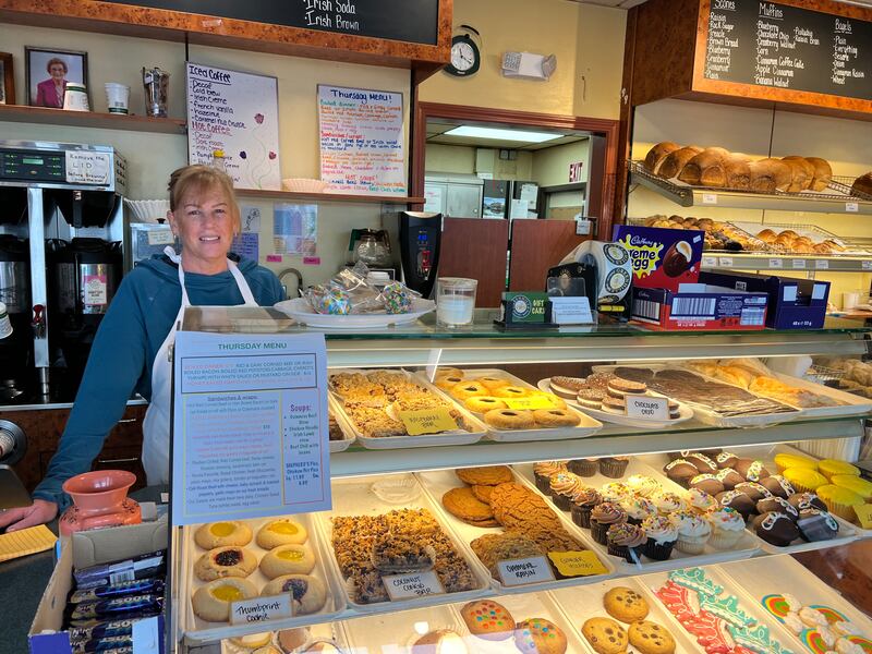 Cindy Quinn, owner of Greenhills Irish Bakery in Dorchester, Boston, says items like Kerrygold butter are "pricey enough" already
